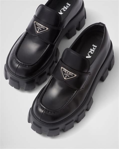 prada loafers womens moccasins|Prada monolith loafers women's.